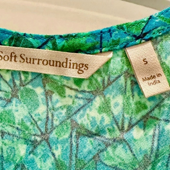 Soft Surrondings Kara Geo Batik Tiered Maxi Dress- Size S- NWOT - Picture 3 of 5